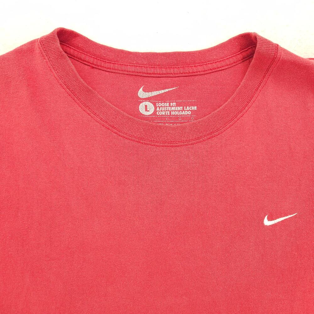 Nike Casual Crew Neck Graphic Short Sleeve T Shirt Mens Size Large L Red